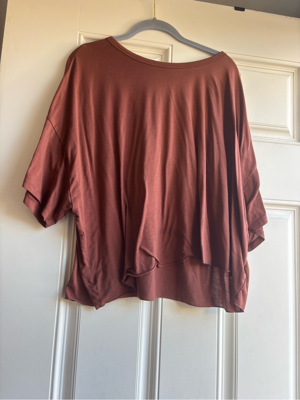 Women's Relaxed Dolman Sleeve Top - Rust